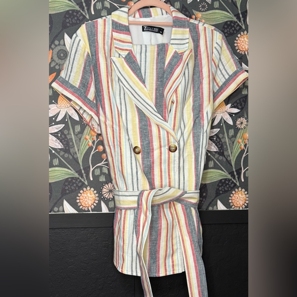 Striped Multicolor Wrap top and pant set